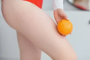 close up of a girl showing cellulite on her thigh 2023 11 27 05 17 06 utc